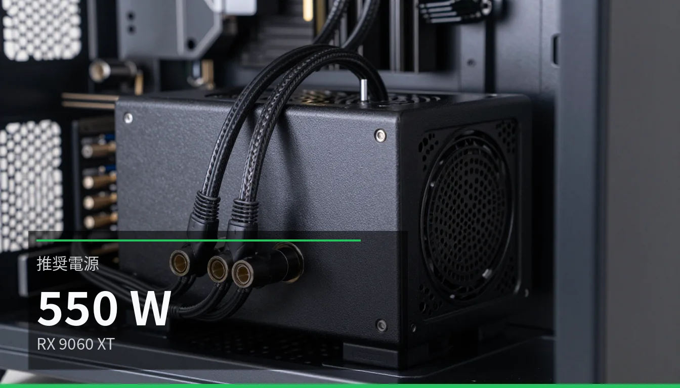推奨電源 — 550 W — RX 9060 XT